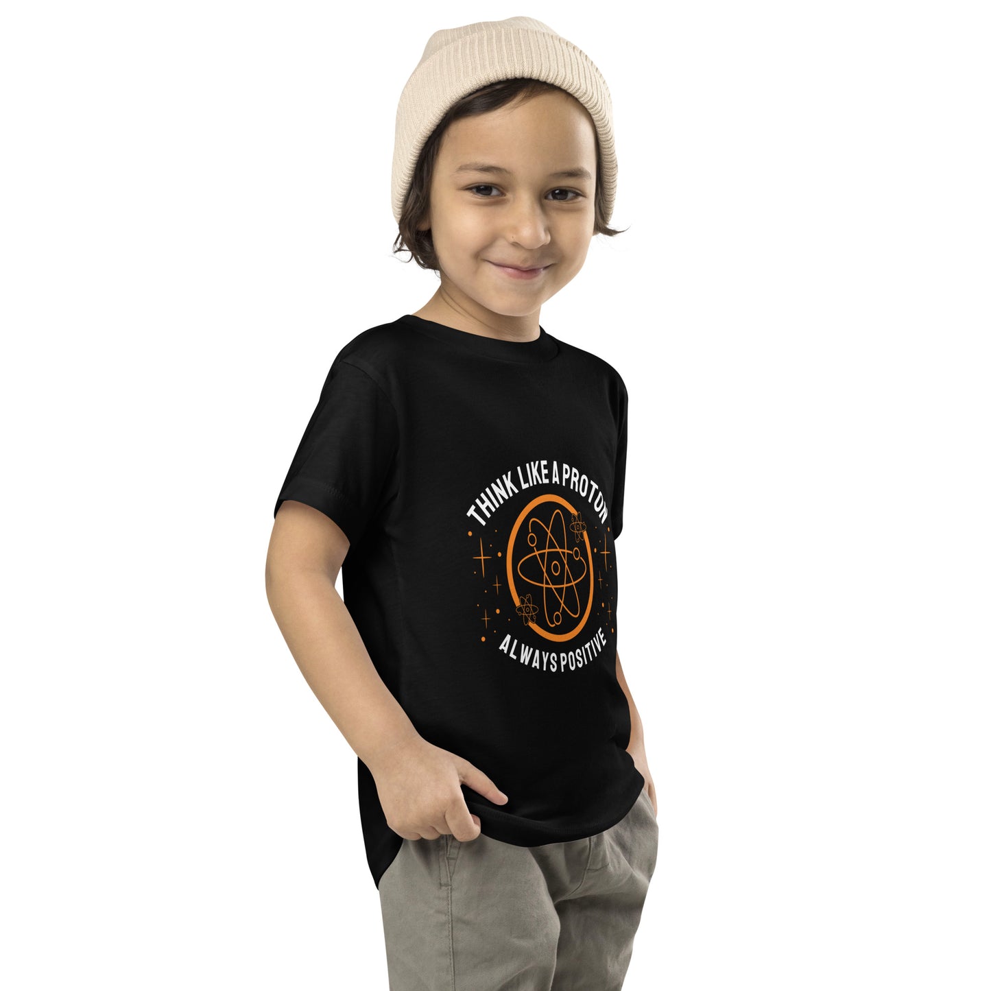 Toddler Short Sleeve Tee - Think Like A Proton - Always Positive