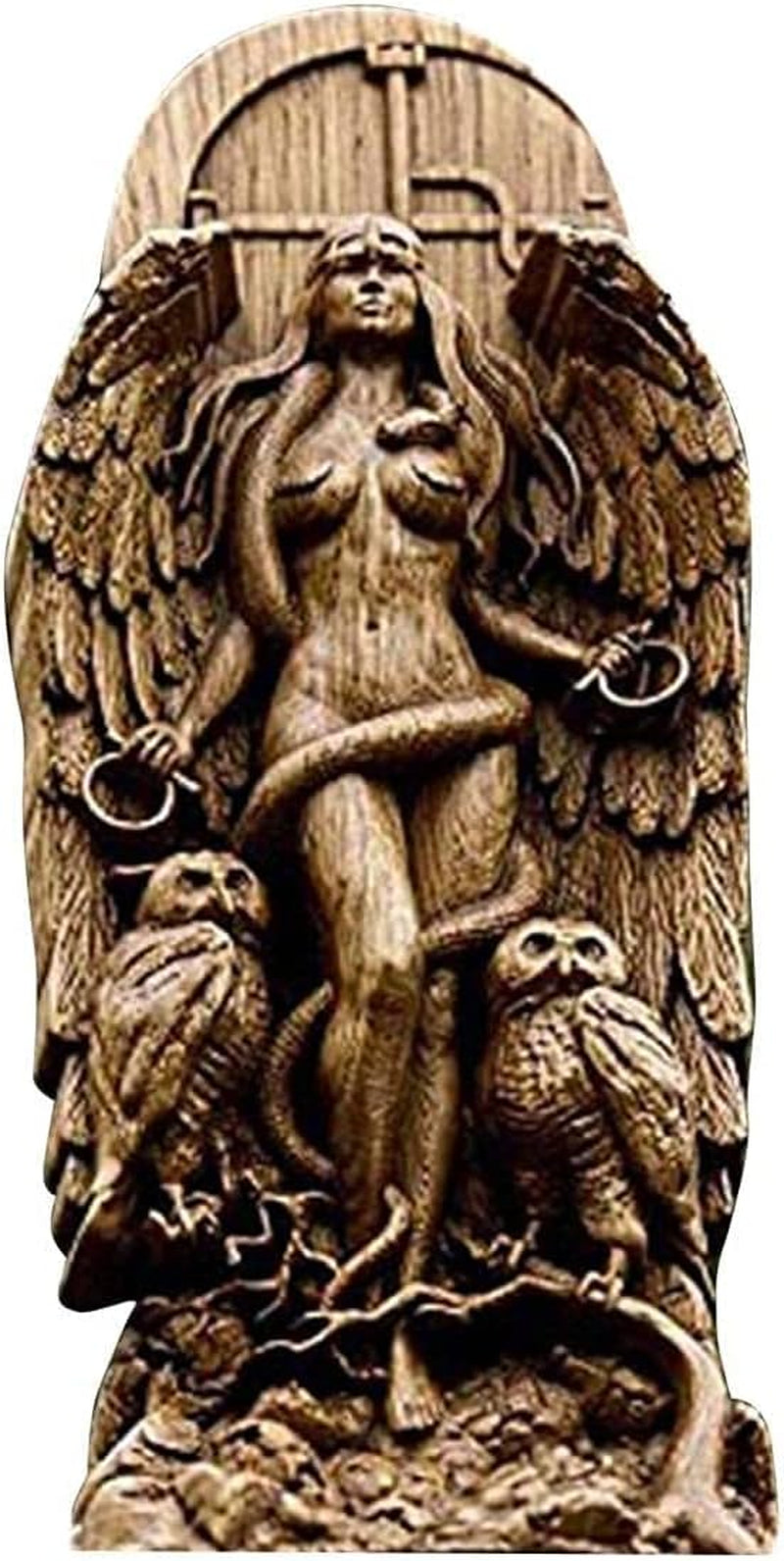 Goddess Statue Lilith Statue, Decorative Goddess Statues Gaia/Hecate/Lilith Goddess Statues Nature Resin Figurine for Home Garden Art Decor, Landscape Ornaments Goddess Sculptures (A)