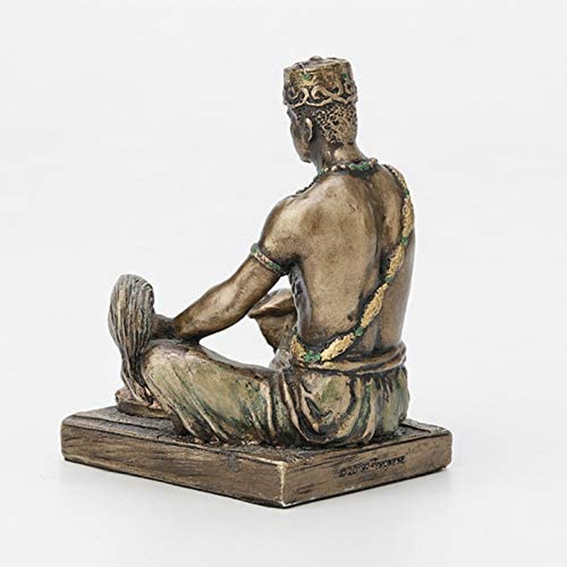 2 1/2 Inch Orunla Santeria Orisha God of Wisdom, Destiny and Prophecy Cast Resin Hand Painted Antique Bronze Finish Statue Home Decor
