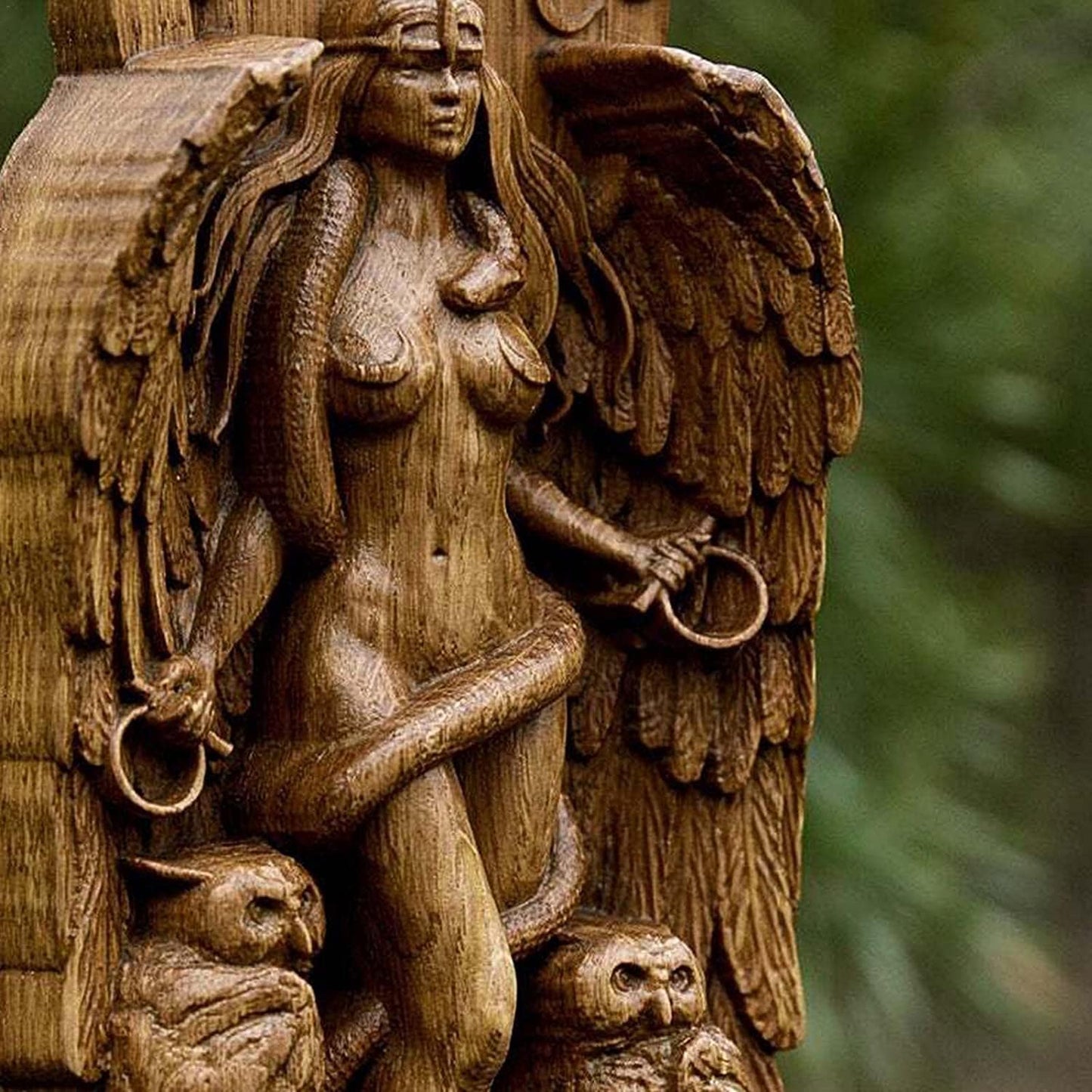 Goddess Statue Lilith Statue, Decorative Goddess Statues Gaia/Hecate/Lilith Goddess Statues Nature Resin Figurine for Home Garden Art Decor, Landscape Ornaments Goddess Sculptures (A)