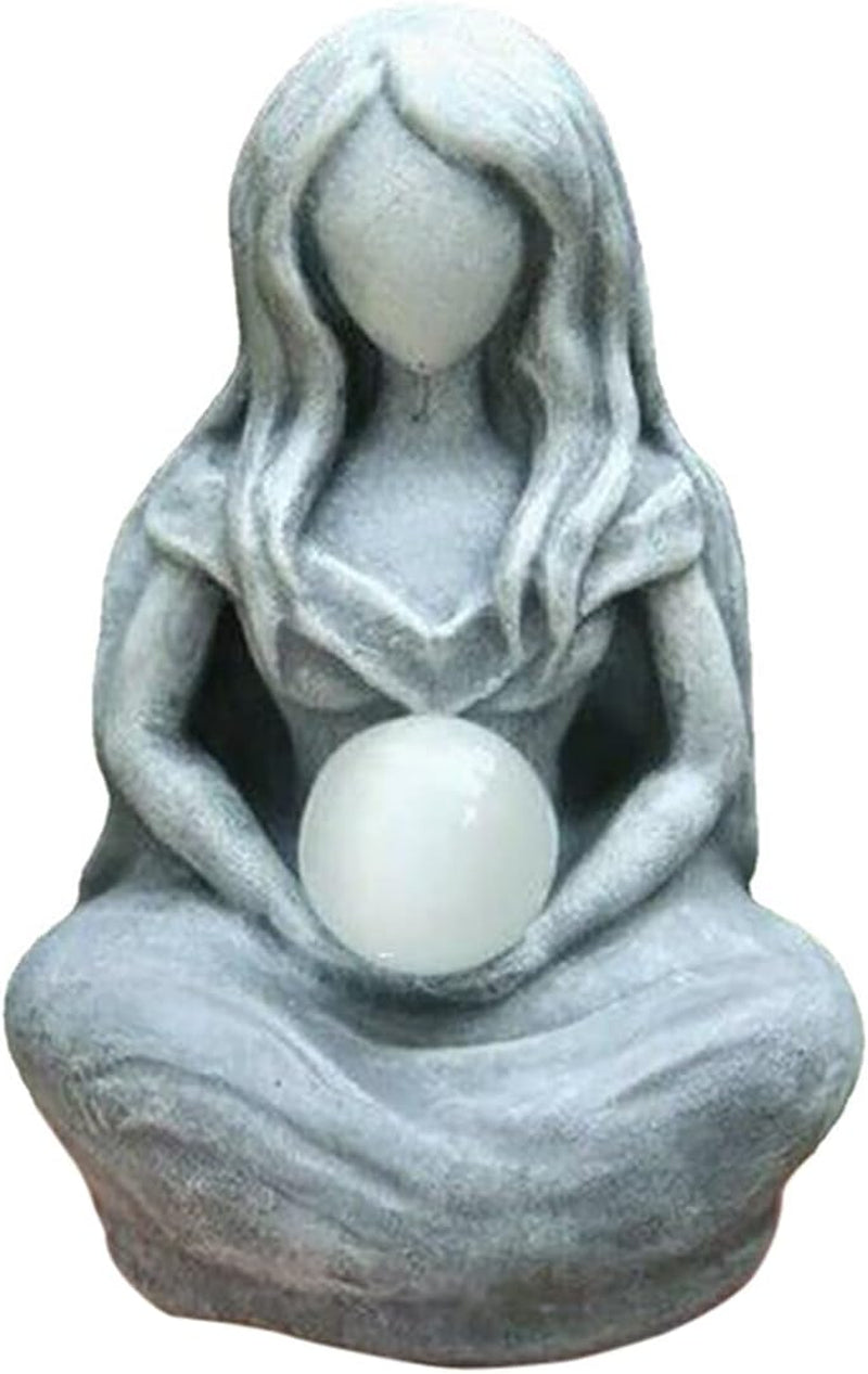 CYISONAL 1 Pcs Moon Goddess Statue Resin Craft Ornament,Bronze Abstract Moon Goddess Sculpture Courtyard Office Home Decor Sculpture for Mother'S Day -8 * 5 * 4CM
