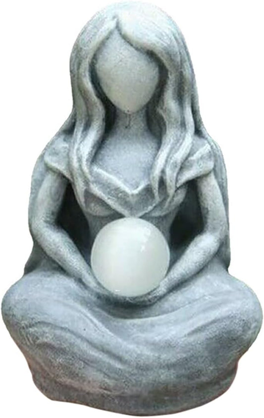 CYISONAL 1 Pcs Moon Goddess Statue Resin Craft Ornament,Bronze Abstract Moon Goddess Sculpture Courtyard Office Home Decor Sculpture for Mother'S Day -8 * 5 * 4CM